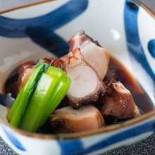 Simmered soft octopus