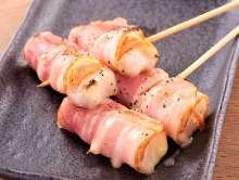 Cheese bacon skewer