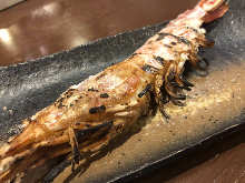 Grilled shrimp skewer