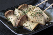 Eringi (king oyster) mushroom skewer