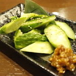 Miso cucumbers