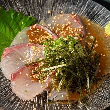 Sesame-flavored amberjack