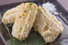 Seaweed-wrapped and fried fish paste tube