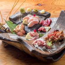 Assorted chicken sashimi Assorted chicken sashimi