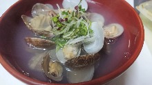 Manila clams steamed with sake