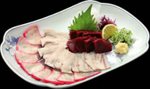 Assorted whale meat