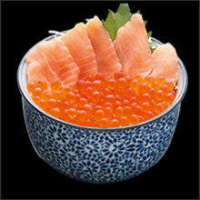 "Oyako" salmon roe and Japanese salmon rice bowl