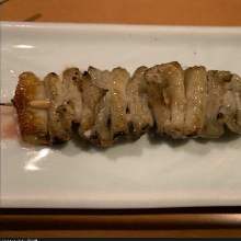 Chicken skin skewer