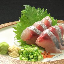 Horse mackerel sashimi