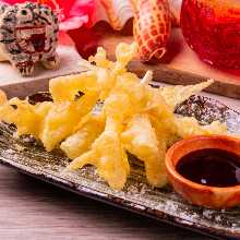Okinawan rakkyo tempura