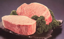 Wagyu beef sirloin steak in MIYAZAKI
