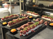 Beef nigiri sushi