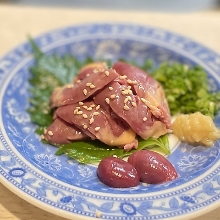 Black Satsuma Chicken Heart Sashimi