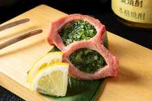Limited quantity Leek-wrapped tongue