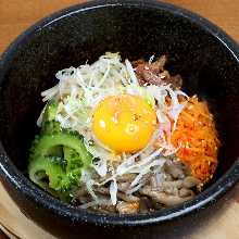 Stone grilled bibimbap