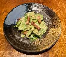 Caesar salad with romaine lettuce