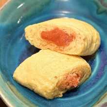 Japanese-style rolled omelet with marinated cod roe