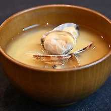 Manila clams miso soup