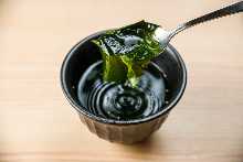 Wakame seaweed soup