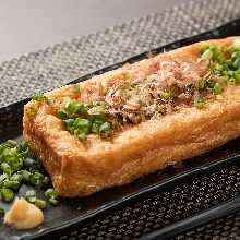 Thin slice deep-fried tofu