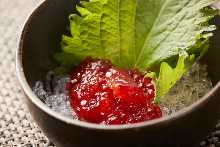 Salted salmon roe snacks