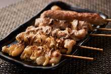 Assorted grilled skewers