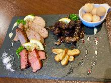 Assorted smoked foods