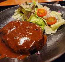 Hamburg steak set meal