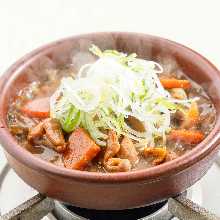 Simmered offal with miso