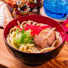Okinawa soba noodles