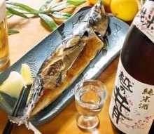 Salted and grilled fatty mackerel