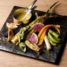 Grilled vegetable bagna cauda