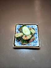 Ume (pickled plum) with cucumber