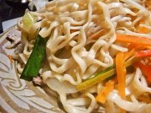 Yakisoba noodles with salt