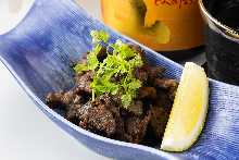 Charcoal grilled beef tongue