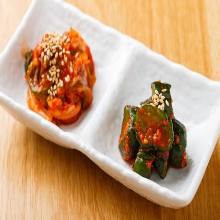 Various types of authentic Korean kimchi