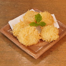 fried Squid shaomai dumplings