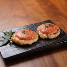 Seared scallops Mentaiko and mayonnaise sauce