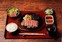 Wagyu beef steak set