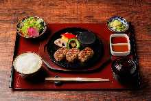 Hamburg steak set meal