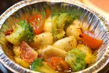 Baked in foil with garlic Baked in foil with garlic