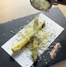 Asparagus tempura