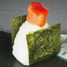 Mentai Musubi (cod roe wrapped)