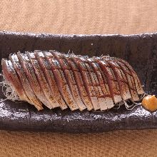 Seared pickled mackerel