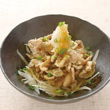 Chicken skin with ponzu