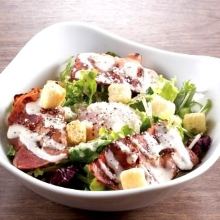 Caesar salad with slow-poached egg