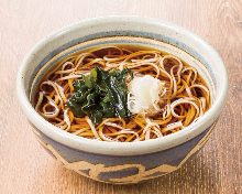 Buckwheat noodle in a hot soup