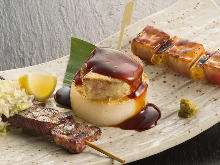 Assorted grilled skewers, 3 kinds