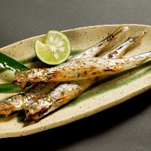 Shishamo smelt with roe