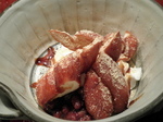 Fried soy milk bread with ice cream